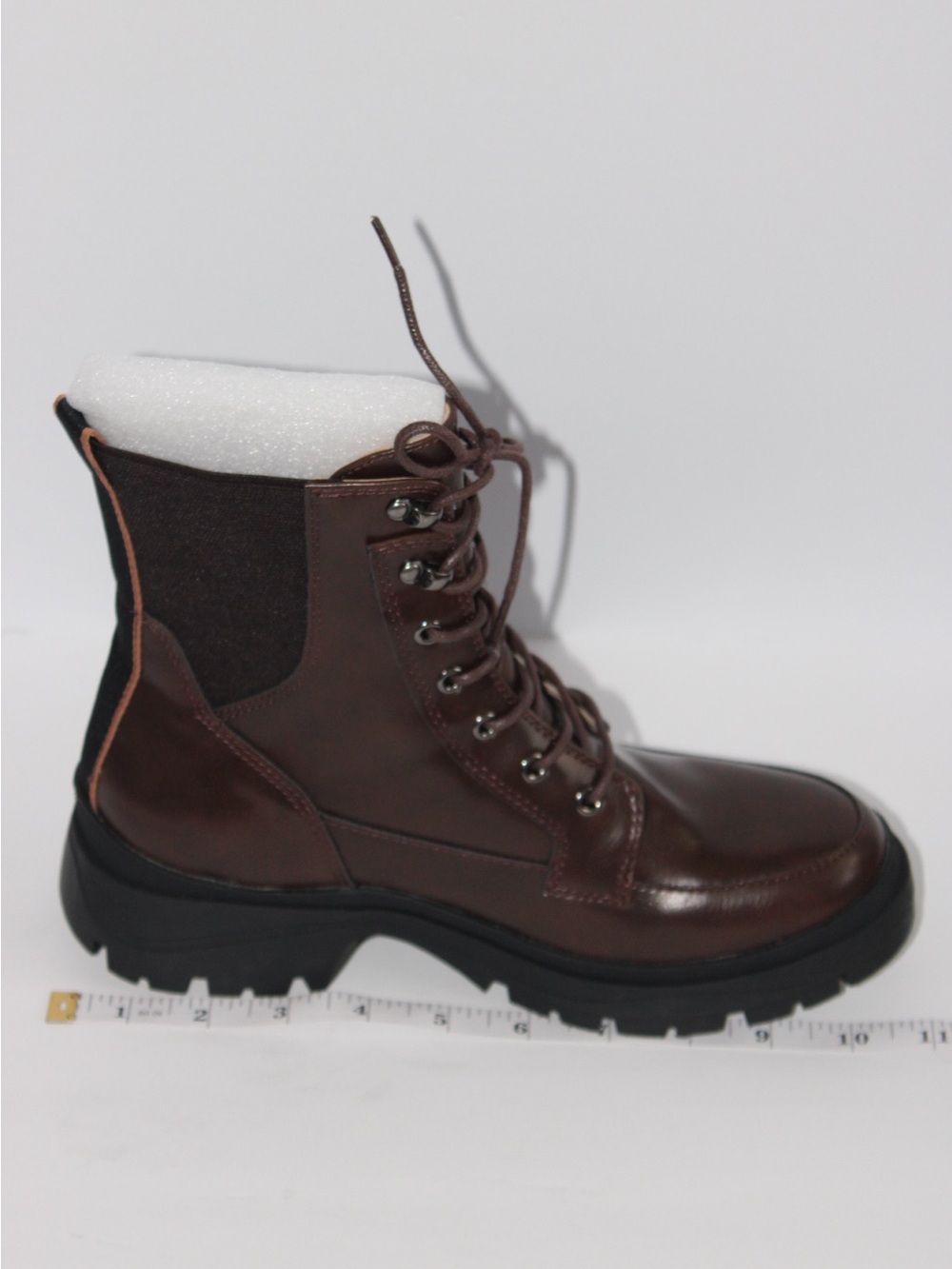 Brand New (NWOT or Box) Journee Collection Brown Lace-Up Combat Ankle Boots - Picture 7 of 11
